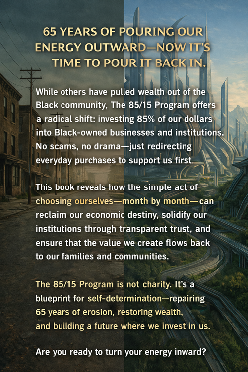 The 85/15 Program: Reclaiming the Black American Wealth